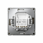 ARTGALLERY 2-клавишный ВЫКЛЮЧАТЕЛЬ, 10АХ, механизм, быстрозажим. клем., ШАМПАНЬ