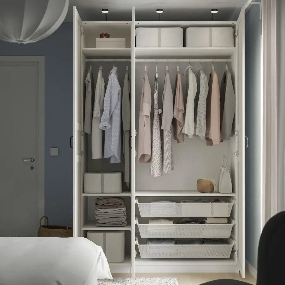 Гардероб - IKEA PAX/FLISBERGET/ПАКС/ФЛИСБЕРГЕТ ИКЕА, 150x60x236 см, белый/светло-бежевый