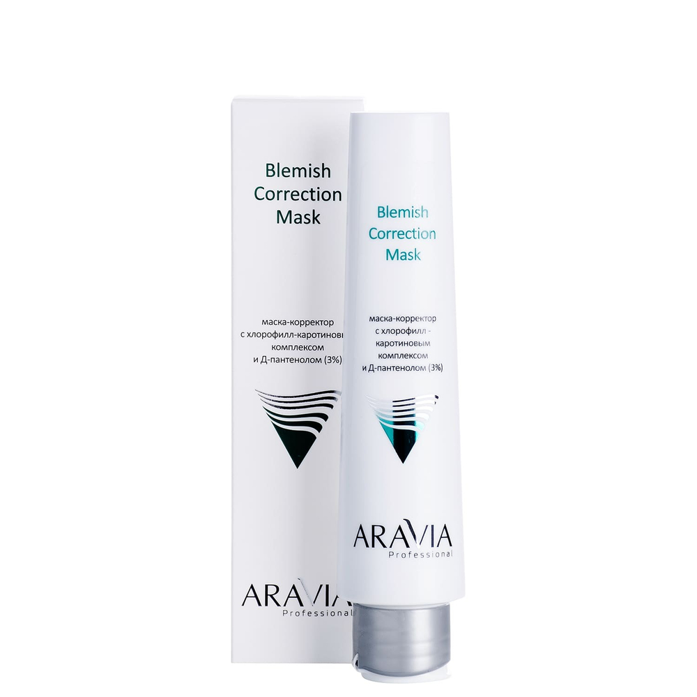 Aravia Professional Маска-корректор для лица Blemish Correction Mask, против несовершенств, с хлорофилл-каротиновым комплексом и Д-пантенолом, 100 мл