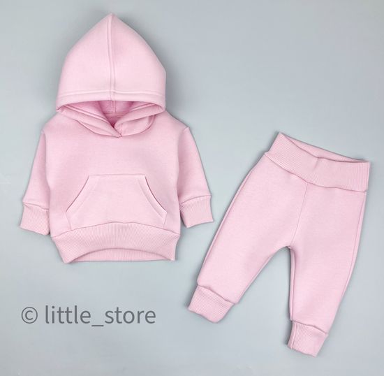 Комплект из футера с начесом "Simple" Нежно-розовый