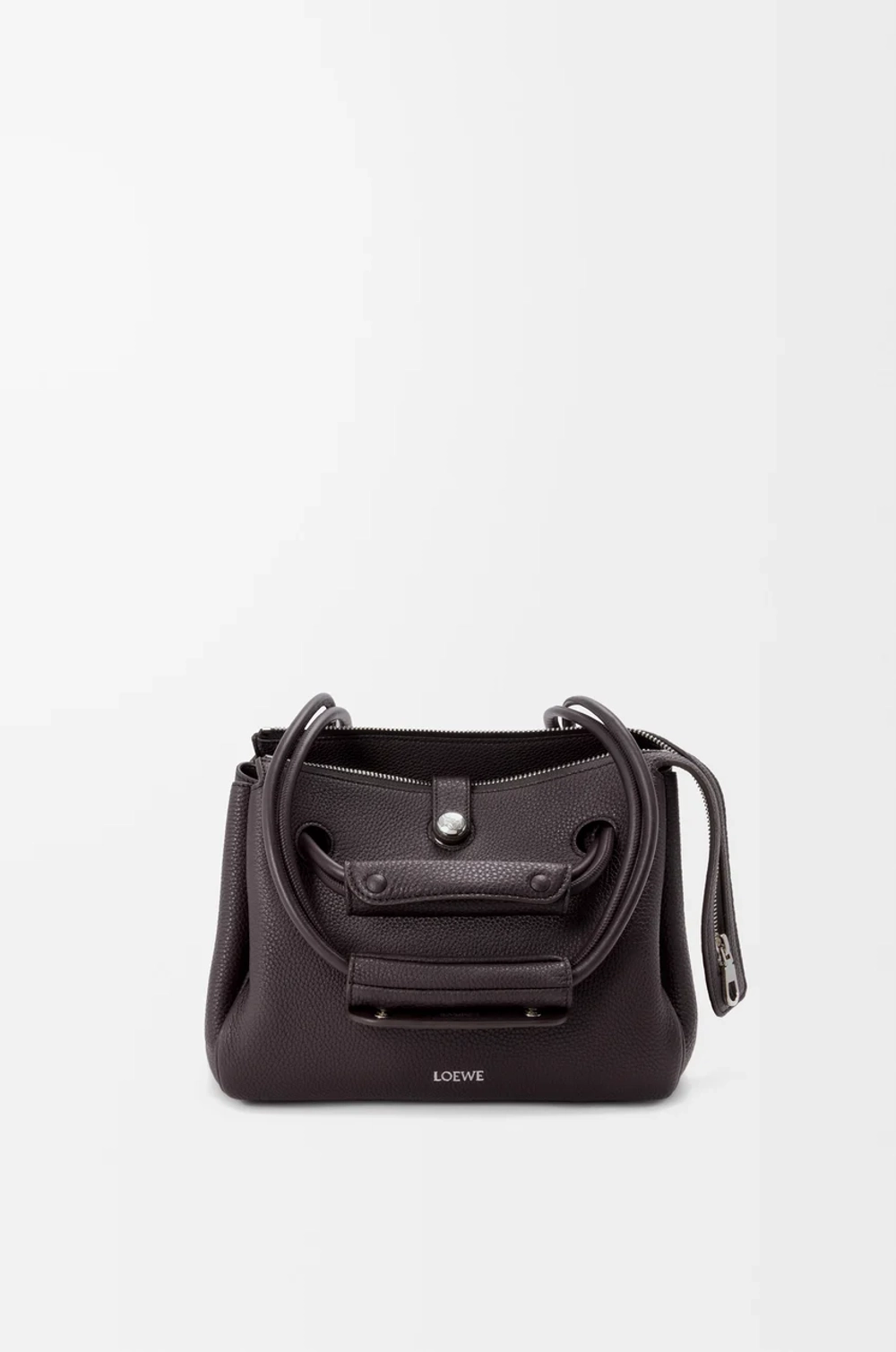Loewe Маленькая сумка Madrid из мягкой зернистой телячьей кожи, темно-коричневый