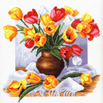 "Тюльпаны"-1269 канва с рисунком