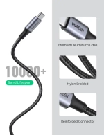 Кабель USB C - USB C, 480Mbps, 5A, QC4.0/PD3.0, 100W, 2m, UGREEN 70429