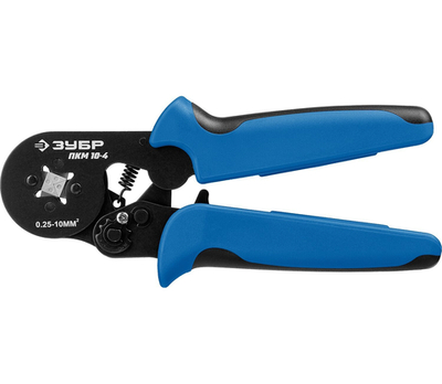 ЗУБР ПКМ-10-4, 0.25 - 10 мм2, с квадратным профилем, мультидиапазонные пресс-клещи, Профессионал (22695)