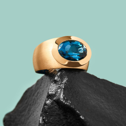 Кольцо с Топазом, Эмаль, R0178-52/7