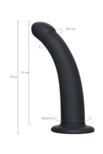 Анальный фаллоимитатор Popo с изгибом черный 13 см