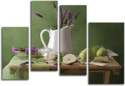 Модульная картина "Грушевый натюрморт"