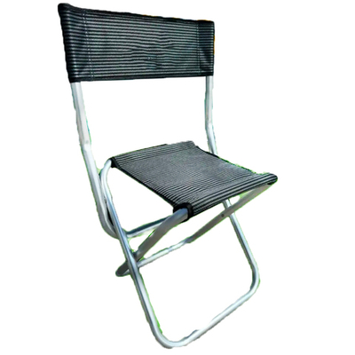 Стул серый алюмин. большой со спинкой КА-22