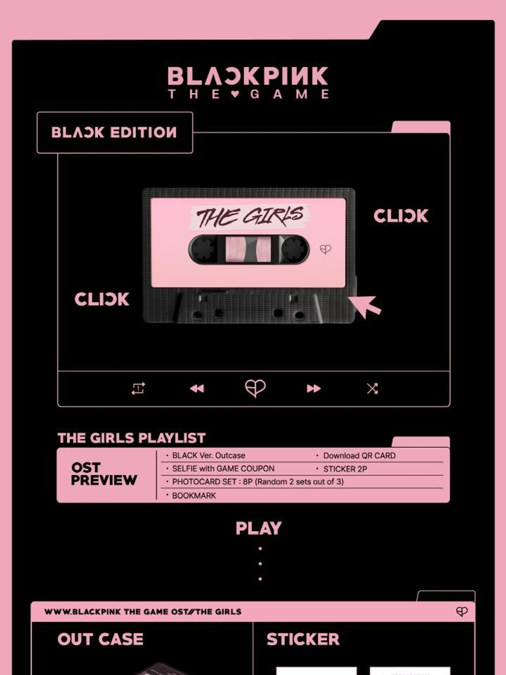 Альбом BLACKPINK - The Girls The OST REVE (Digital) Version RANDOM Edition