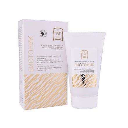 Маска-концентрат "Биотоник" для роста волос с эффектом массажа головы