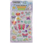 Наклейки объемные "Яркий микс", 19х13,5 см, ассорти 12 видов, FUNSTER (ФАНСТЕР), 666087