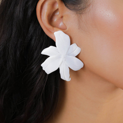 Клипсы Nature Bijoux, Lis Blanc, из перламутра, NB26.1-11-90660 (белый)