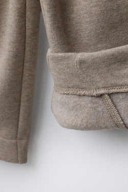 ZARA БРЮКИ-ДЖОГГЕРЫ BARREL, ПЕСОЧНЫЙ МЕЛАНЖ