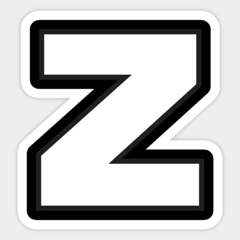Наклейка «Z» (белая печатная)