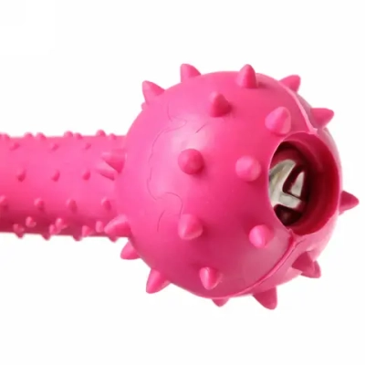 Игрушка для собаки «Bubble gum-Гантель» 14см цвет розовый Ultramarine