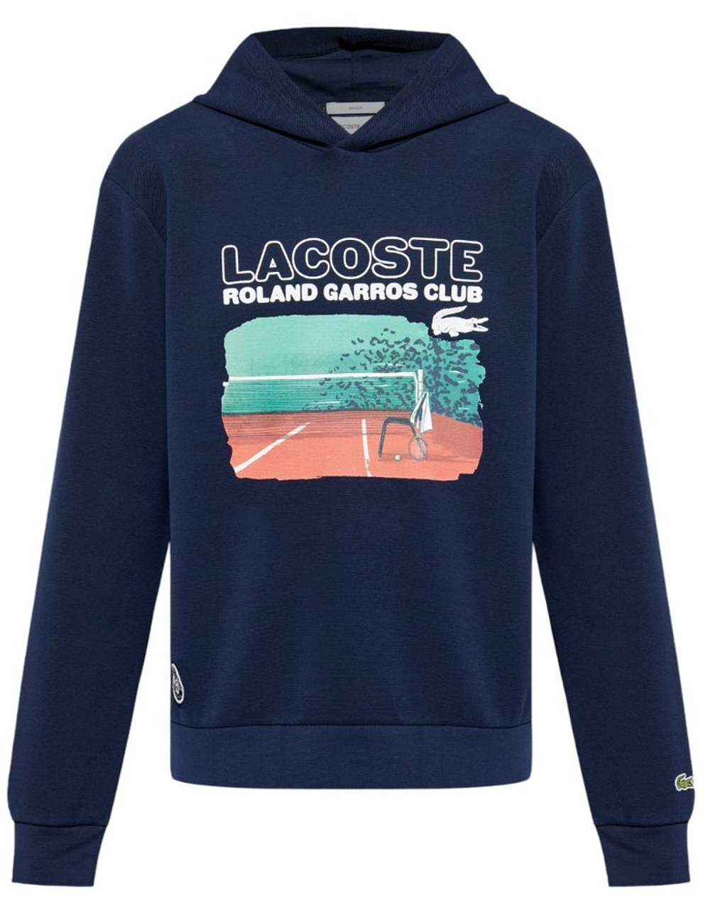 Мужская теннисная кофта Lacoste Edition Roland Garros Club - небесный