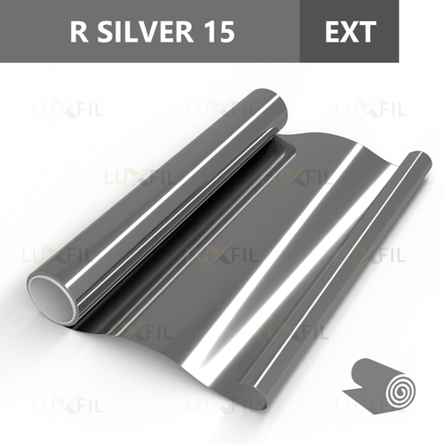 Пленка солнцезащитная зеркальная R SILVER 15 (Exterior) LUXFIL, рулон