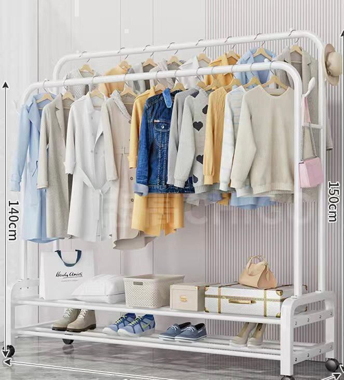 Мобильная вешалка-стеллаж