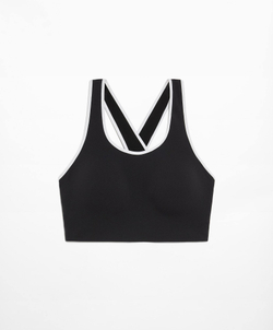 Oysho Спортивный бюстгальтер Compressive с высокой степенью поддержки, черный