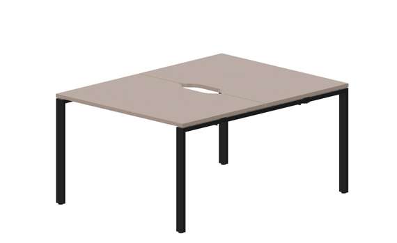 Составной стол Strike на 2 рабочих места 1180х1566х750мм (2 эргономичных выреза)