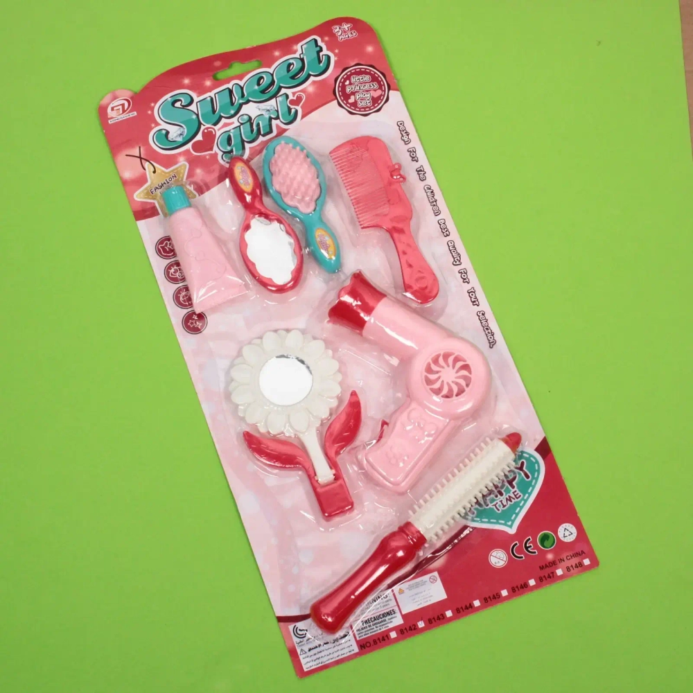 Набор парикмахера «Красотка» 7 предметов, в ассортименте, 43.5*20.5 см