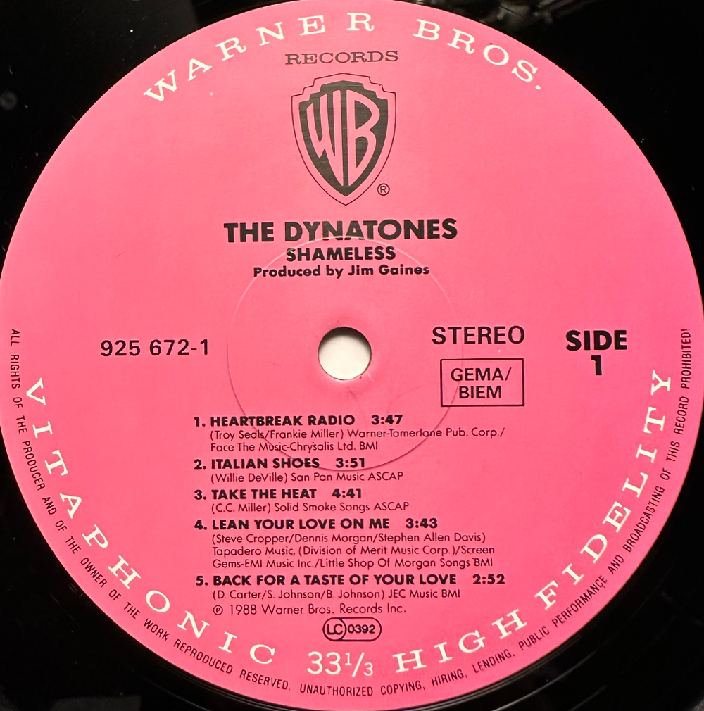 The Dynatones - Shameless (Европа 1988г.)