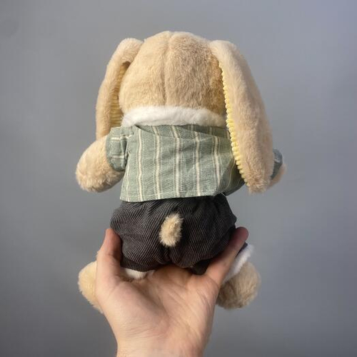 Мягкая игрушка Зайка-мальчик в зелёной рубашке. Мягкая игрушка 011 Chalet Green