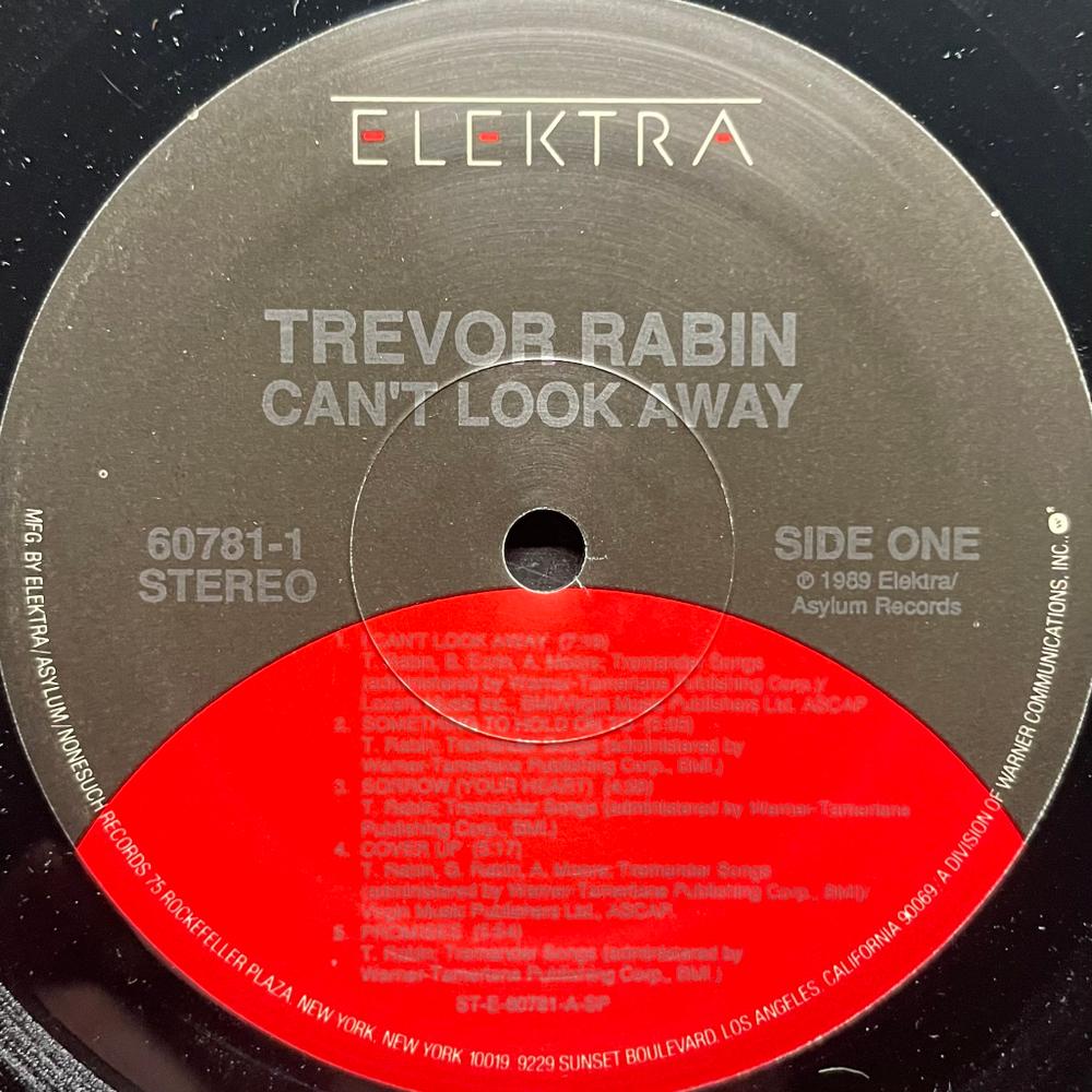 Trevor Rabin ‎– Can't Look Away (США 1989г.)