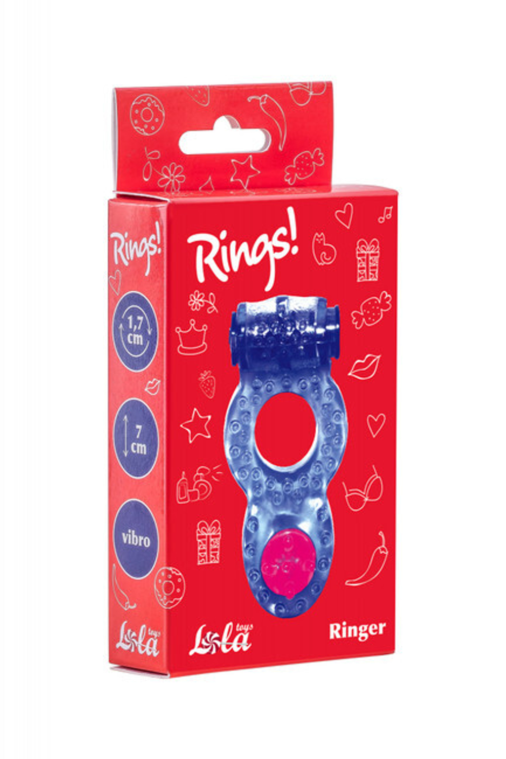 Эрекционное кольцо с вибрацией Rings Ringer purple (Цвет: фиолетовый)