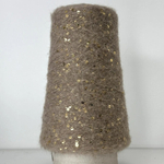STARPAILLETS - Luxury Selection by Ri.Go; 55% кидмохер, 25% меринос, 20% п/а; 700м/100гр; цвет: песочный тауп, люрекс золотой, пайетки золото