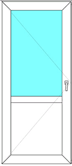 Дверь пластиковая ПВХ 860*1930 левая