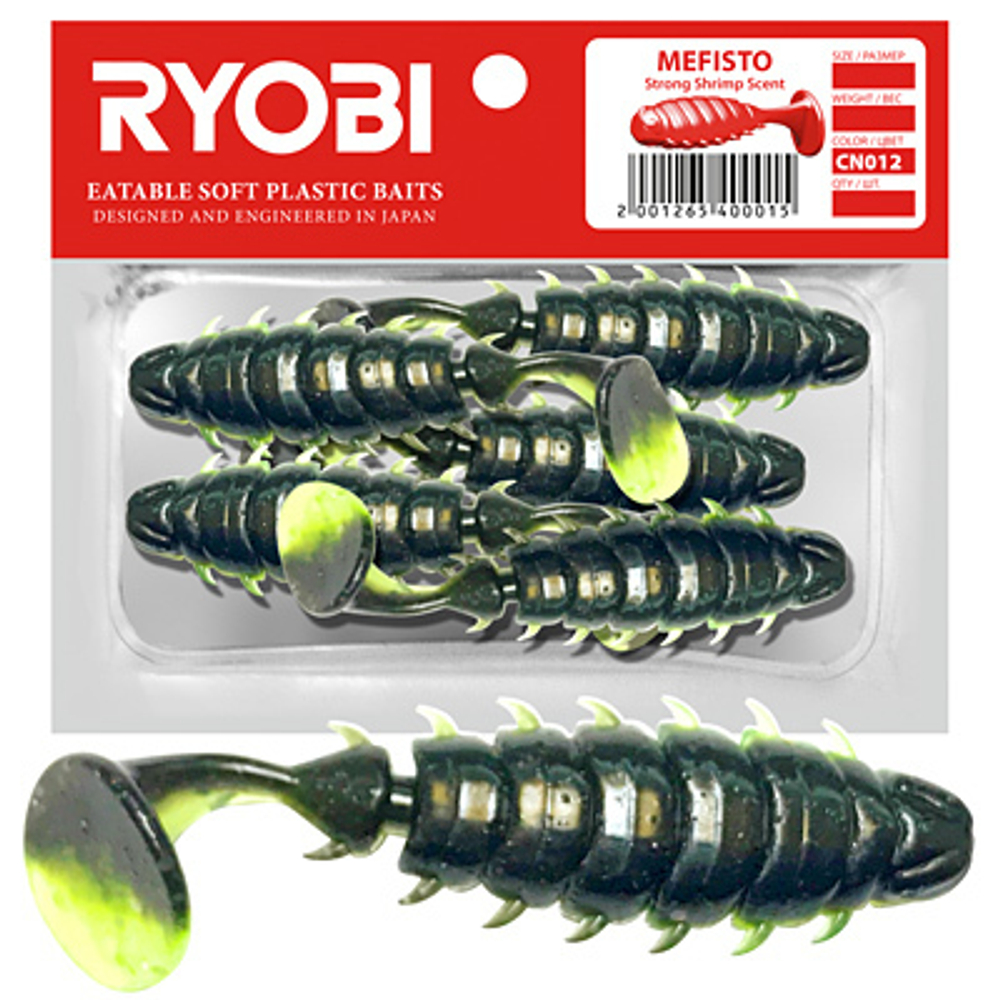 Мягкая силиконовая приманка риппер Ryobi MEFISTO