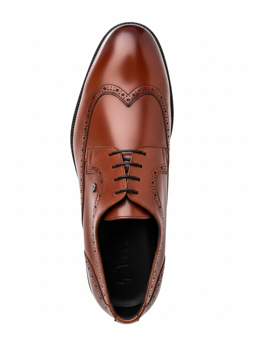 Броги‑туфли для мужчин рыжий верх и аккуратная прострочка Старк Vorsh