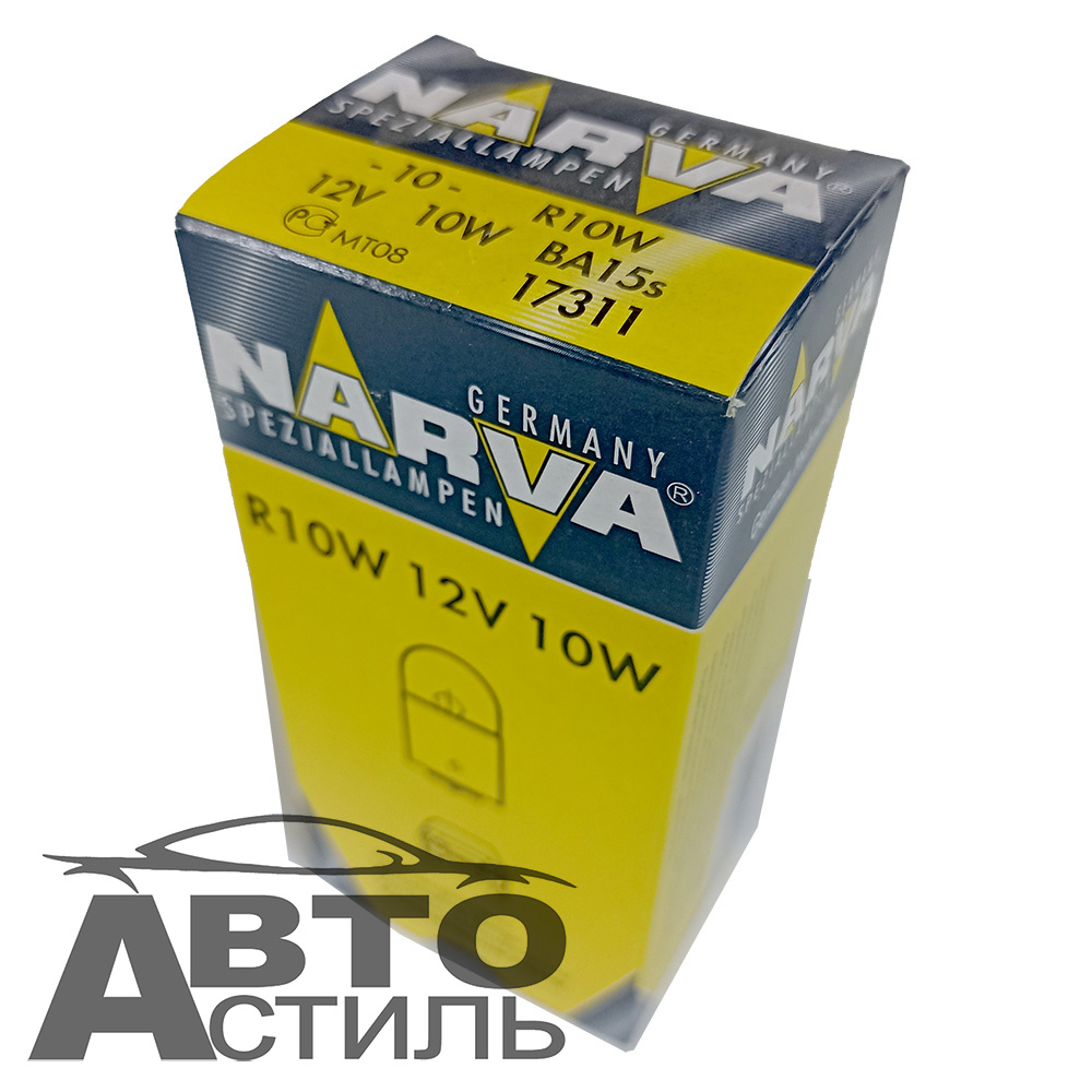 Автолампа  Р 12-10 (R10W) габарит (BA15s) Narva #17311