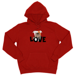 Толстовка "Английский бульдог - LOVE"