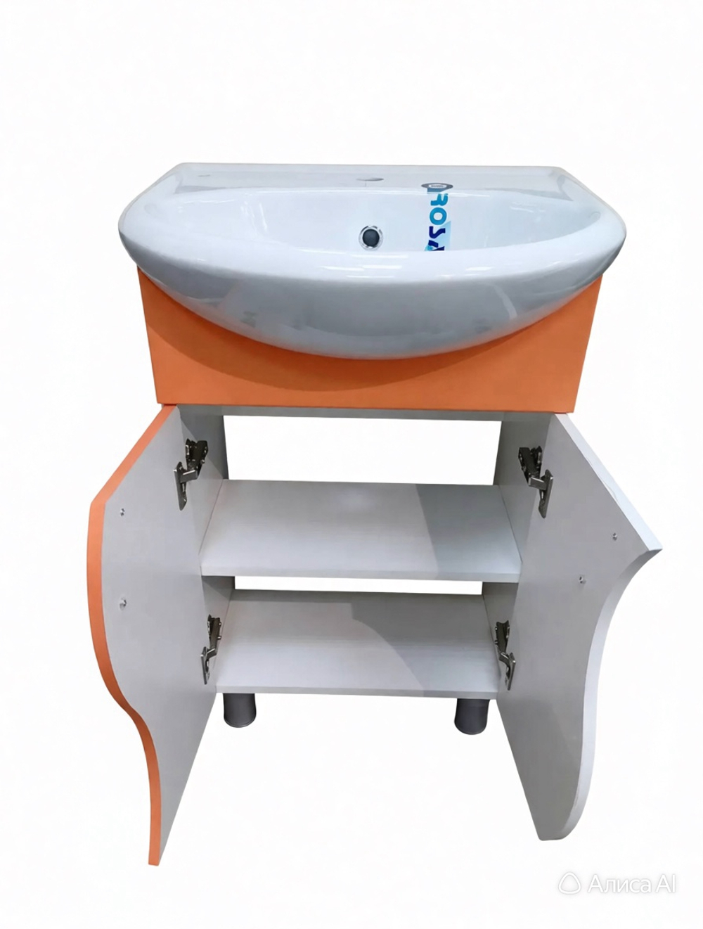 Тумба для ванной Алессандро цвет абрикос с умывальником Уют