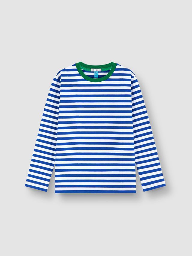 Лонгслив в полоску ВАСИЛЕК/ЗЕЛЕНЫЙ