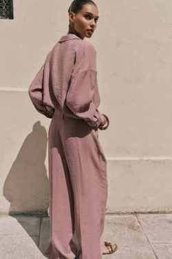 ZARA ШИРОКИЕ БРЮКИ С ПОЯСОМ, МАРСАЛА