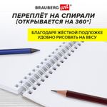 Скетчбук, белая бумага 100 г/м2, 140х201 мм, 60 л., гребень, жёсткая подложка, BRAUBERG ART, "Котик!, 115062