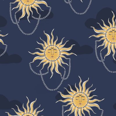 Magic moon night pattern illustration quality illustration