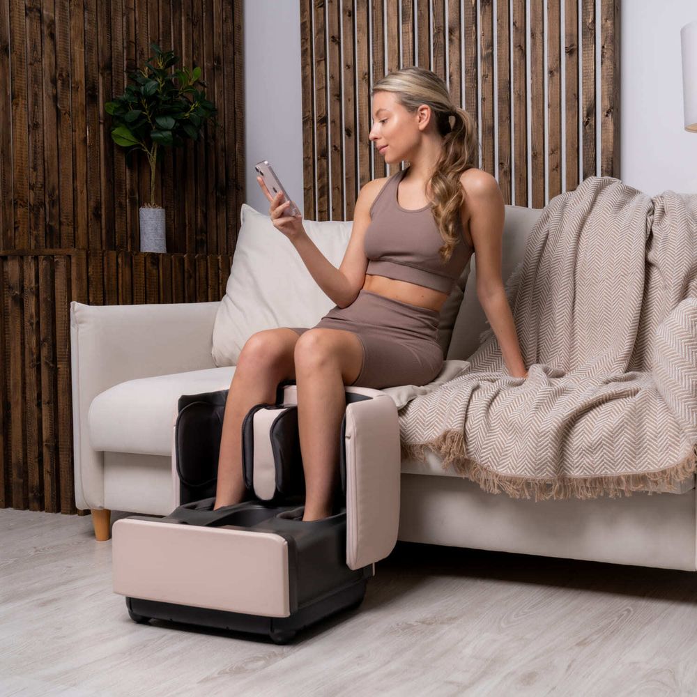 GESS PUF массажер для ног серый бежевый