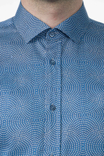 Сорочка мужская ZEER длинный рукав, цвет синий 56341 09