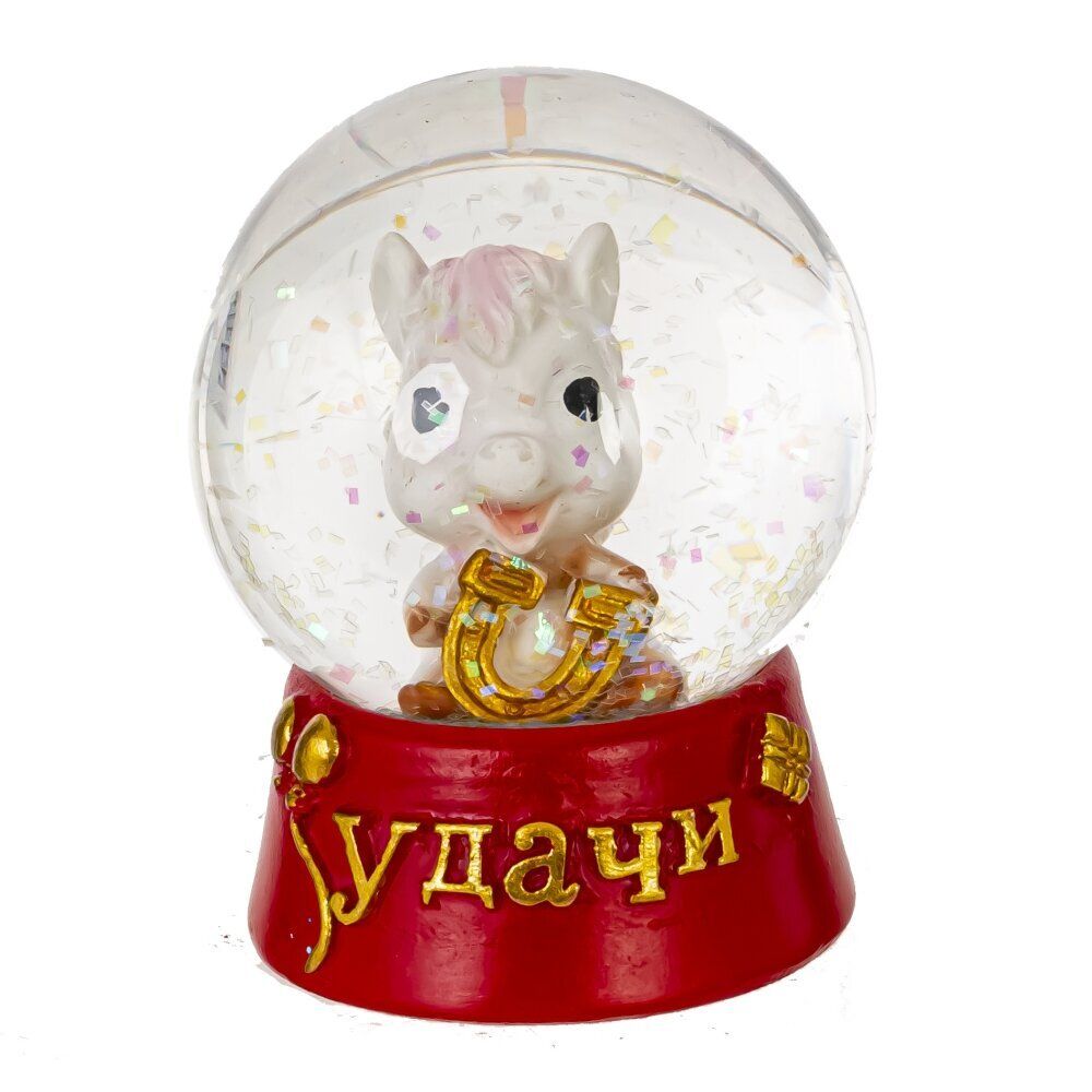 GAEM Фигурка декор в стекл шаре "Лошадка", L4,5 W4,5 H5,5 см, 4в.