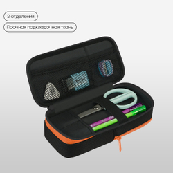 АКЦИЯ ЛИК Пенал 2 отделения, 205*80*55 Berlingo "Dinosaur", полиэстер, внутренний органайзер, магнит