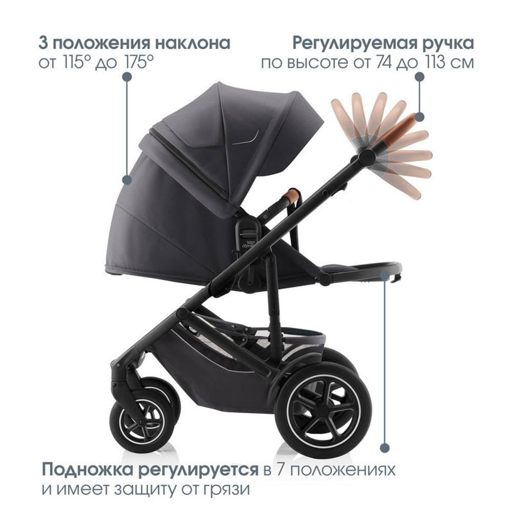 Коляска 3 в 1 Britax Roemer Smile 5Z и автокресло Baby-Safe PRO LUX Soft Taupe Midnight Grey