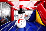 Коммерческий надувной батут "Рождественский" с крышей