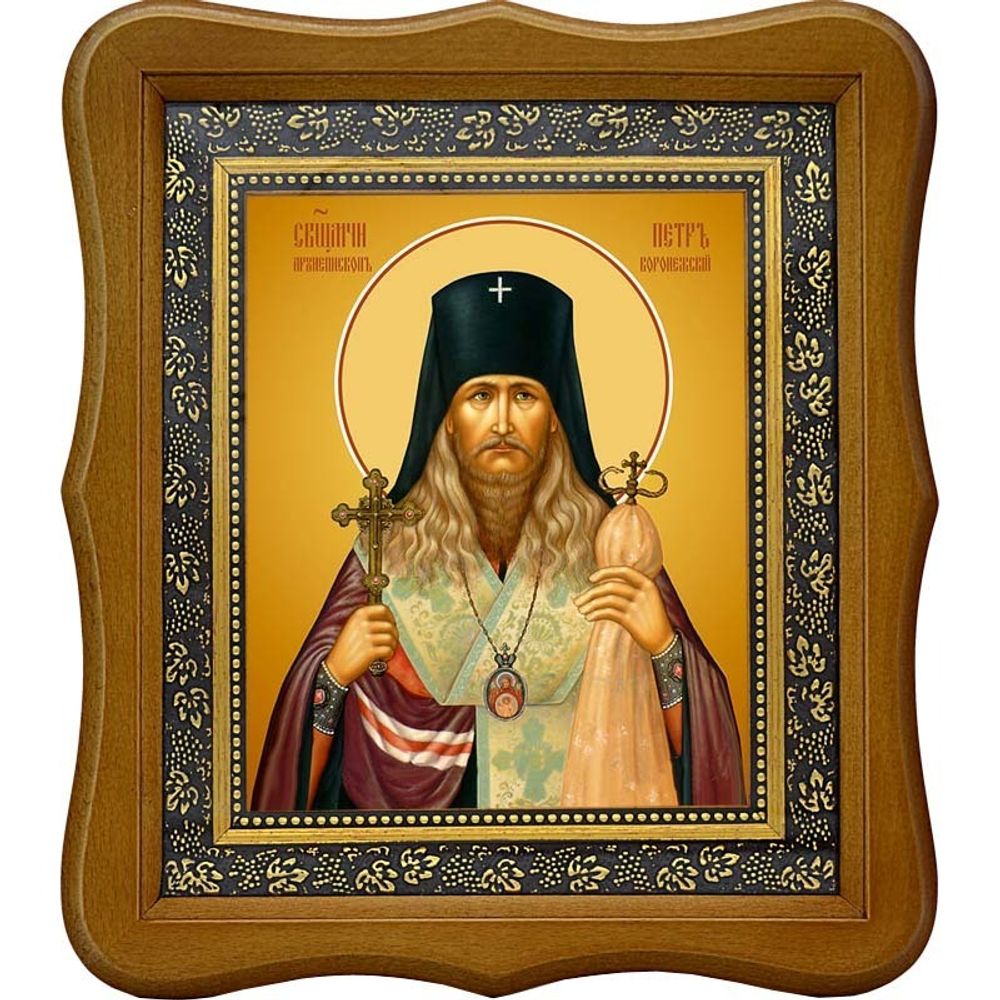 Петр Зверев, архиепископ Воронежский, священномученик. Икона на холсте.