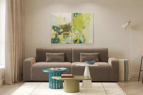 Столик приставной Fluid, 56х52 см, морская пена