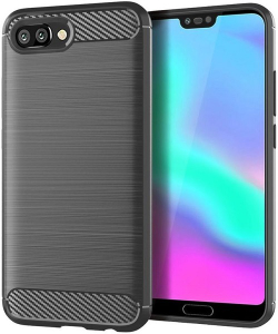 Чехол для Honor 10 (10 GT) цвет Gray (серый), серия Carbon от Caseport