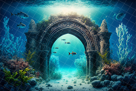 Фотофон "Подводное царство" арт. ФФ904-21